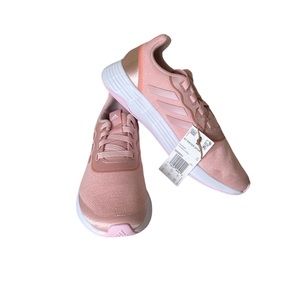 Adidas Womens QT Racer Sport Running Shoes Sneakers Rose Gold/Pink Sz 8